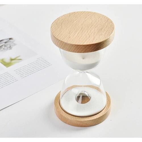 Creative Desktop Wood Frame Glass Hourglass 15 Minutes Sand Timer Kids Toy Gifts Hourglass Home Decor Clock Hourglass
