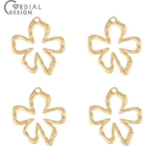 Cordial Design 100Pcs 29*34MM Jewelry Accessories/Earring Pendant/Hand Made/Flower Shape/DIY Charms/Jewelry Findings Components
