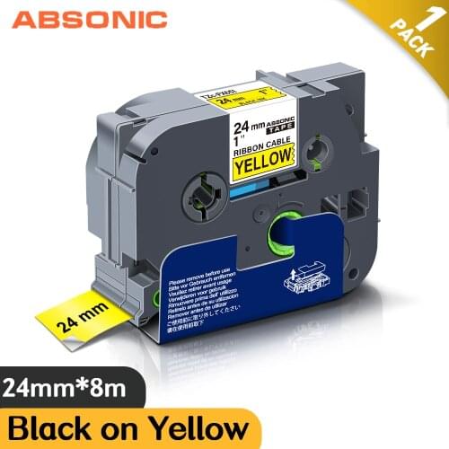 Absonic tze-FX251 Compatible Brother 24mm tze Tape Flexible Adhesive Tapes tze FX251 tz FX251 tz-FX251 for Brother P-touch Print