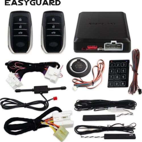 EASYGUARD start stop for toyota plug and play can bus compatible keyless entry push start system remote engine start DC12V
