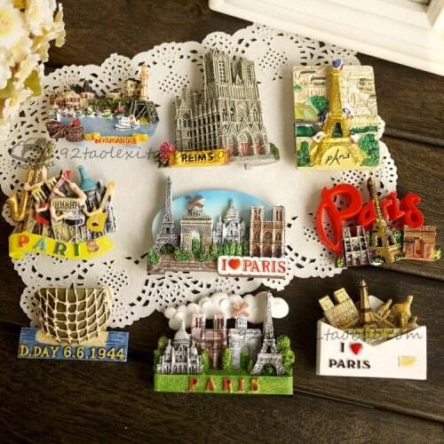 Dorothy Creative French Paris City Attractions Tourism Commemorative Resin Fridge Magnet Magnet Magnet Magnet