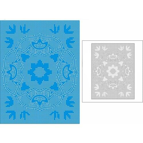 New 2021 Spotted Floral Template Metal Cutting Dies for DIY Scrapbooking and Card Making Background Embossing Craft No Stamps