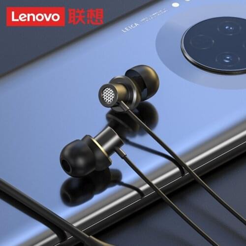 Original Lenovo TW13 Earphones 3.5 mm Built-in Microphone Double Stereo Bass In-Ear Wired Earbuds Headset For Smartphone MP3 MP4