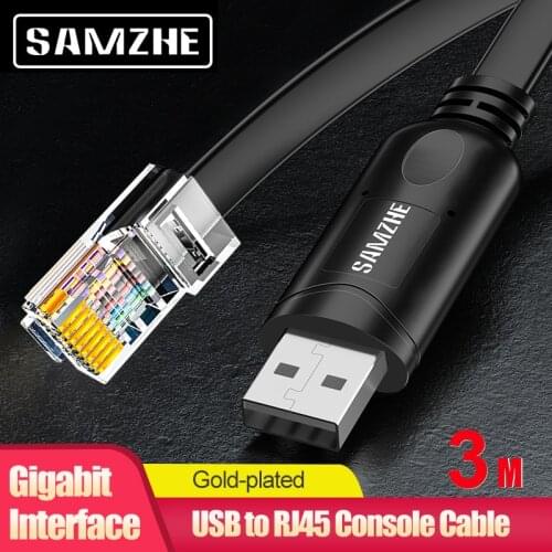 SAMZHE USB to RJ45 Console Cable RS232 Serial Adapter Converter modem for Router USB RJ 45 8P8C Converter USB Console Cable