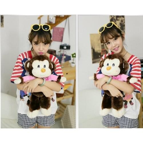 45 cm monkey plush toy doll throw pillow birthday gift w6656