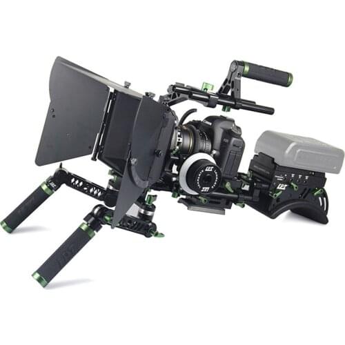 Lanparte Professional Shoulder Support Mount Rig with Follow Focus, Matte Box for DSLR Camera