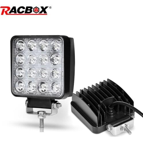 Fog 4 inch 48W LED Work Light Square Flood Beam Driving Lamp Offroad For Auto Cars Truck Trailer ATV SUV MPV GAZ UTV 4WD 12V 24V