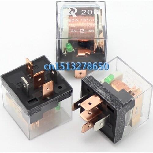 Free Shipping 2pcs Transparent waterproof automotive relay 12V converter type 5 pin feet high current genuine conversion