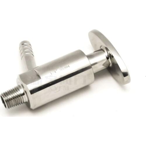 1/4" 1/2" BSPT Male SUS 304 316 Stainless Steel Sanitary Sampling Valve 10mm Barb Homebrew Beer