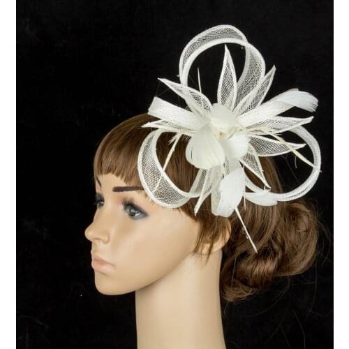 Sinamay Fascinator Hats Millinery Nice Bridal Hair Accessoires Event Occasion Headwear Women Elegant Fashion Headdress Headbands