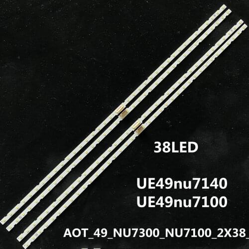 Led strip backlight bar 38 lamp for samsung 49 "tv AOT 49 NU7300 NU7100 2X38 3030C d6t-2d1 19S2P rev. V4 ue49nu7140 ue49nu7100