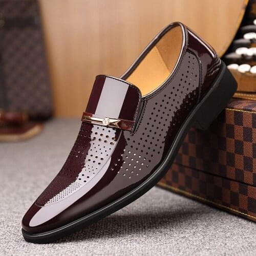Mens Dress Shoes Fashion Elegant Formal Wedding Shoes Slip on Office Oxford Mans Shoes Loafers