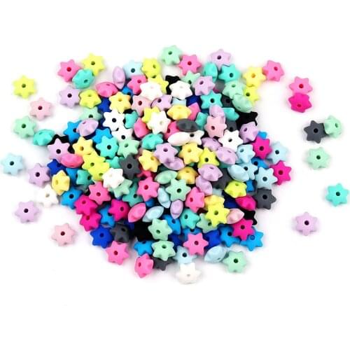 TYRY.HU 20pc/lot Silicone Teether Accessories Silicone Bead Teething Baby Teethers Necklace DIY Lentils 12*6mm BPA FREE