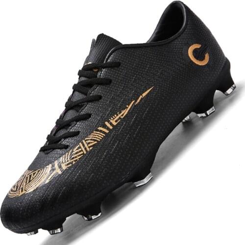Outdoor Mens sneakers Soccer Shoe Kids Ankle Football Boots Boys Turf Soccer Cleats Grass Training Sport Footwear Size 32-45