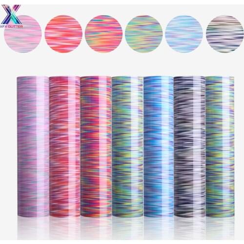 XINFANGXIU HTV Cricut Vinyl 25x100cm Reflective Lettering Film Multicolor Color PU Heat Transfer Vinyl Heat Press Machine Print