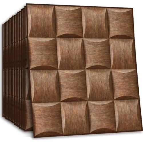 Vintage European 3d Wallpaper,Imitation Wood Diamond Soft Wall Paper for Living Room Bedroom TV Background Mottled Self Adhesive