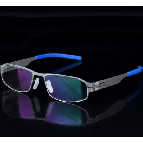 High Quality Business Glasses Frames Men No Screw Ultra-thin Eyeglasses Creative Eyewear Myopia Prescription lens original box