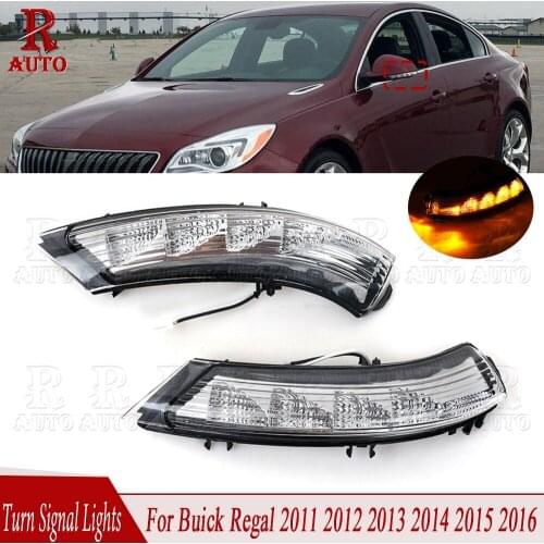 R-AUTO Car Left and Right LED Rearview Mirror Turn Signal Lights Lamp For Buick Regal 2011 2012 2013 2014 2015 2016 Car-styling