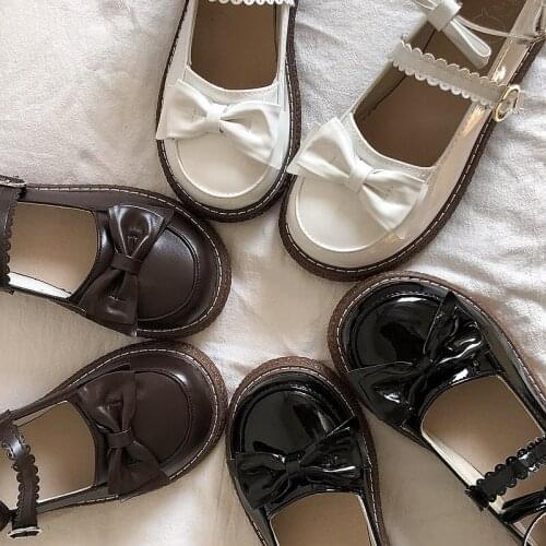 Lolita Shoes Kawaii Shoes Loli Devilian Little Bat Style Bowknot Demon Dark Goth Punk Platform Cosplay LoliShoes Women Shoes