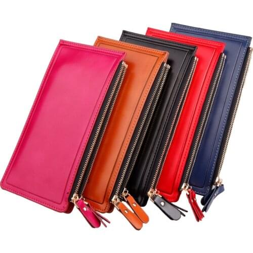 2020 NEW Women Wallets Double Zippers Colourful Ultrathin Coin Wallet Fashion Women Wallet Handbag Women Purse Card Holders Bag