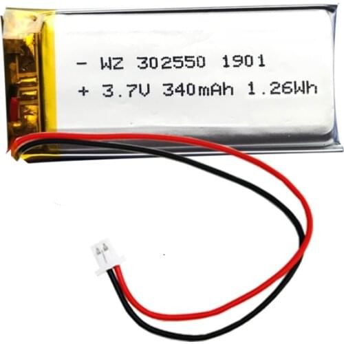 302550-340mah3.7V rechargeable polymer lithium battery Bluetooth headset beauty instrument solar light