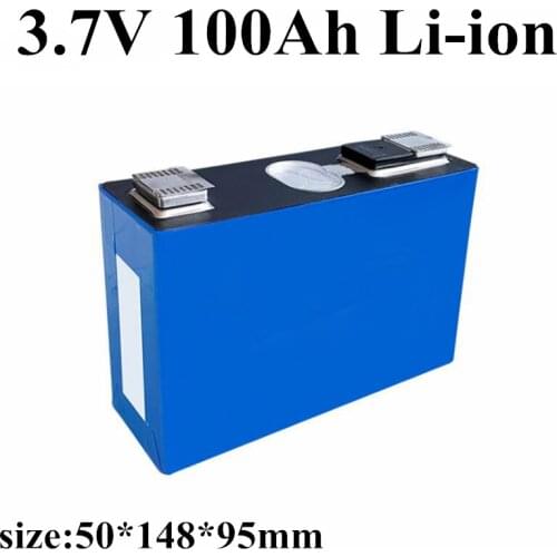 4PCS high quality Lithium ion battery 3.7V 100Ah Li-ion cells for electric bike scooter tricycle battery Pack DIY