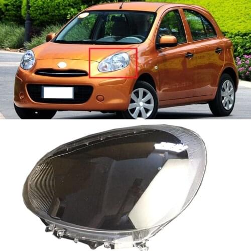 Roavia For NISSIN MARCH Micra K13 10-15 High Quality Front Headlamp Lamp cover Headlight Lampshade Shade Shell Cover Glass lid