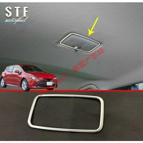 ABS Pearl Chrome Interior Rear Lights Reading Lights Cover Trim For Toyota Corolla Hatchback Auris Sport 2019 2020