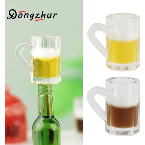 1:12 Doll House Accessories Simulation Mini Beer Mug Model For Dollhouse Kitchen Scene Decor Mini Beer Cup Dollhouse Ornament