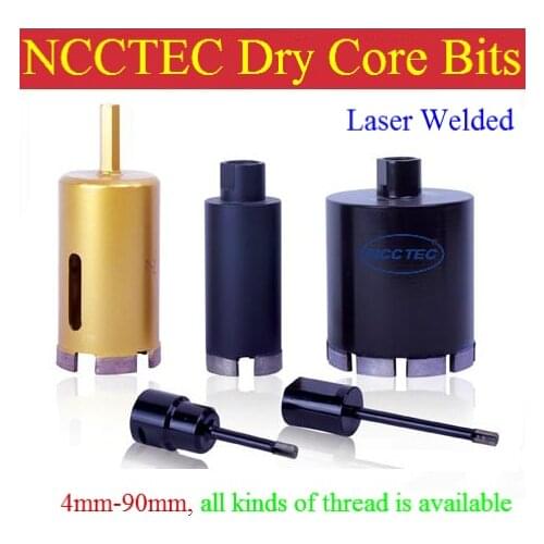 2.6'' LASER WELDED NCCTEC diamond DRY core drill bits CD65LW | 65mm DRY tiles drilling tools | 130mm long FREE shipping