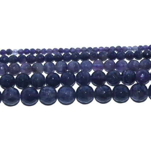 Faceted Natural Stone Amethysts Loose Beads 4 6 8 10 12 MM Pick Size For Jewelry Making Charm DIY Bracelet Necklace Material