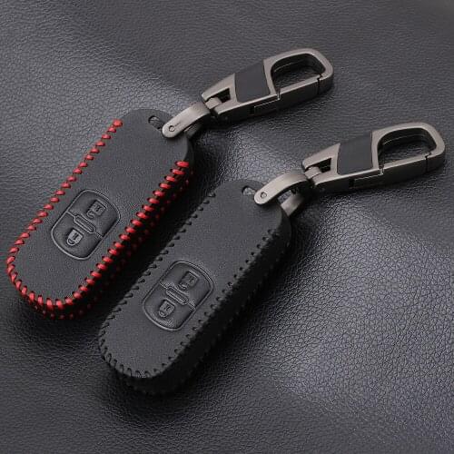 AndyGo Smart Car Key 2 buttons Leather Cover Case Shell For MAZDA 6 M2 M3 M5 M6 Axela CX-3 CX-4 CX5 CX-5 CX-7 CX-9 AXELA Atenza