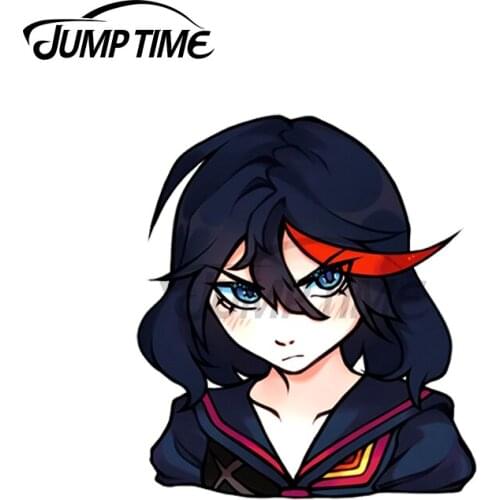 JumpTime 13 x 3.5cm For Ryuko Matoi Kawii AnIme Car Stickers Sunscreen Decal Motorcycle Windows Motorcycle Anime Vinyl Car Wrap