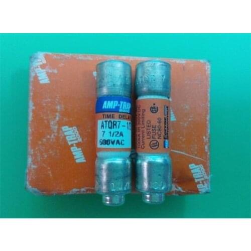 Free shipping 5pcs ATQR 7 1/2 AMP TRAP 10X38 faray ceramic fuse 7.5A delay