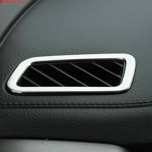 BJMYCYY Stainless steel decorative frame air conditioner outlet of automobile dashboard panel For KIA Sportage R 2018 2019