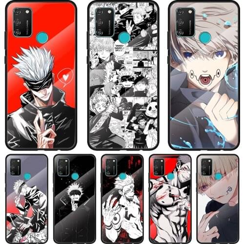 Jujitsu Kaisen Animation Tempered Glass Cover For Honor 30 20 10 9X 8X Pro Plus Lite Silicone Phone Case Coque
