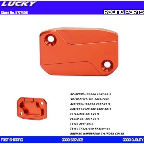 CNC Front Brake & Clutch Fluid Reservoir Cover Cap Fit For SX SXF XCF XCW EXC EXCF XC XCFW 125150 200 250 300 350 450 500