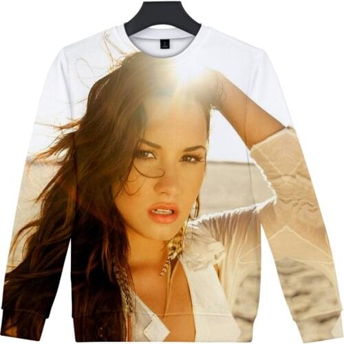 Demi Lovato 2019 Streetwear cosplay Hoodies O-Neck Long Sleeves Cotton Harajuku Sweatshirt Hoody for men streetwea