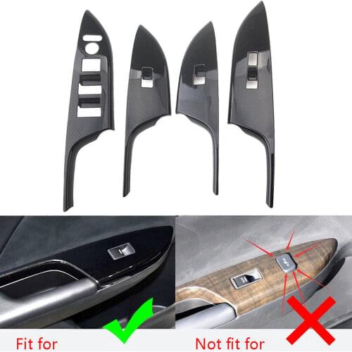 For Honda Accord 2013 2014 2015 2016 2017 4x ABS Carbon Fiber Color Car Window Lift Switch Panel Trim Accessories Car Styling