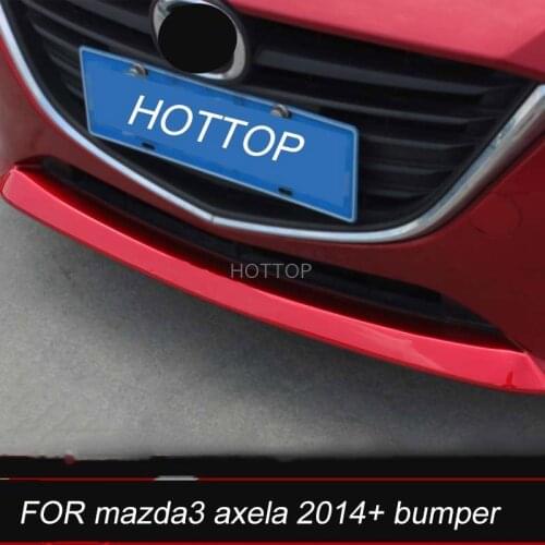 Hottop Chrome Front Lower Bumper Molding Protector Lip Spoiler Cover For Mazda3 Axela 2014+Trim Garnish Guard Grille