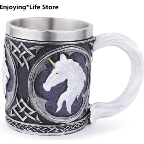 Coffee Mug Resin Skull Stainless Steel Cup Home Decoration Tea Mug Skeleton Mug