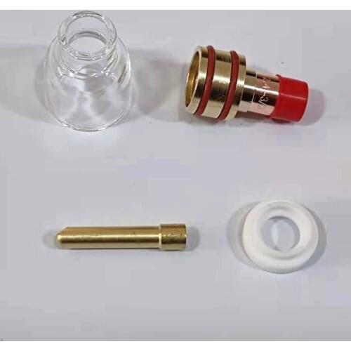 TIG Pyrex Cup Gas Lens Collet Kit For WP17/18/26 Gun Welding Parts
