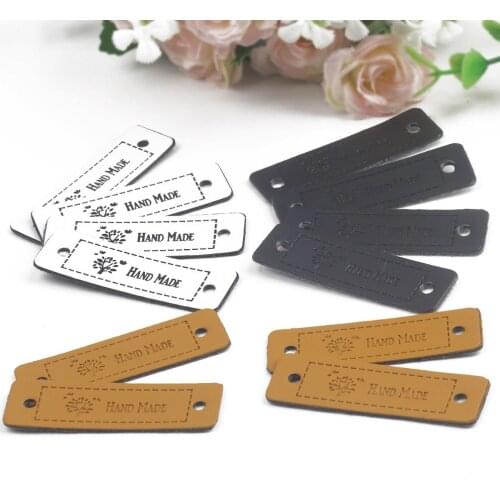 12pcs Life Tree Natural Style Hand Made Leather Labels For Handwork Gifts Leather Tags Handmade Clothes Shoes Sewing Accessories