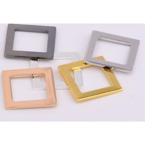 19 * 19mm hollow cut square pendant geometric quadrilateral earring pendant DIY handmade jewelry accessories