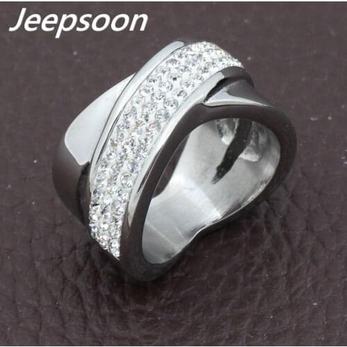 HOT Selling Accessories Wholesale Newest Fashion Jewelry Crystal stainless steel jewelry rings RBJDCZBG