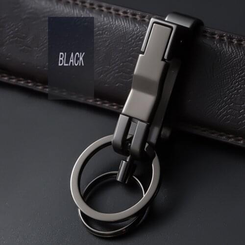 Trendy High-End Belt Car Key Buckle Ring Mens Creative Simple Waist Key Buckle Restrained Durable With Lock Key Ring Security