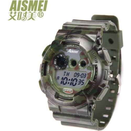 Men Watches Aismei 2018 Luxury Brand camouflage Clock Digital LED Watch Army Military Sport Watch relogio masculino