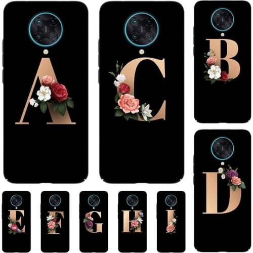 For Xiaomi Redmi K30 Pro K30 Pro ZOOM Xiaomi POCO F2 Pro Case Cute Lovely Cartoon Flowers Black Letters Silicone Soft Back Cover
