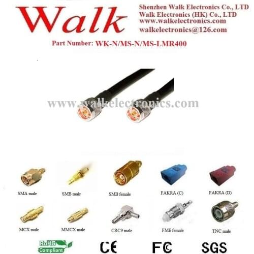 N male LMR400 feeder cable, N male straight to N male straight LMR400 cable