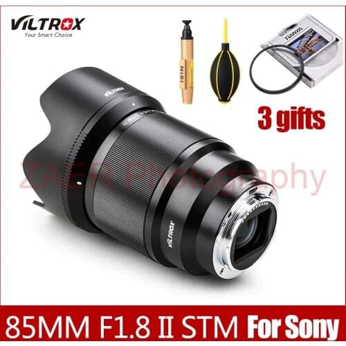 New VILTROX 85mm F1.8 STM Lens For E Mount AF 85/1.8 II FE Auto Focus Camera Lens For Sony A9 A7RIII A7M3 A7III A6400 A6000